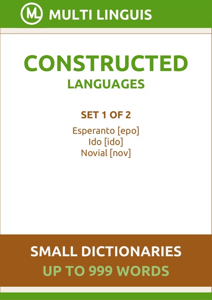 Constructed Languages (Small Dictionaries, Set 1 of 2) - Please scroll the page down!